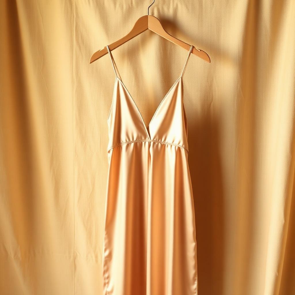 Chemise de Nuit Satin Champagne